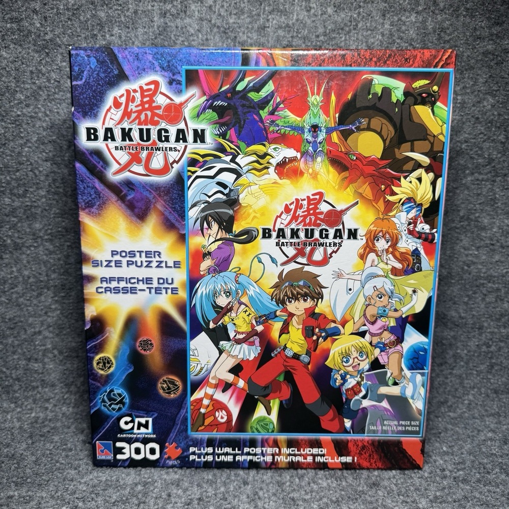 2008 Bakugan Battle Brawlers 300 Pc Puzzle Poster Size PUZZLE SEALED No Poster